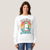Pinguïn Surfer Lange Mouwen Trui (Voorkant volledig)