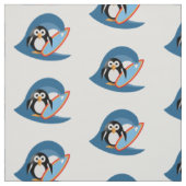 Pinguïn surfer stof (Swatch)