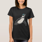 Pinguïn Swimming zwembril T-shirt (Voorkant)