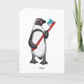 Pinguïn Tandenborstel Kaart (Achterkant)