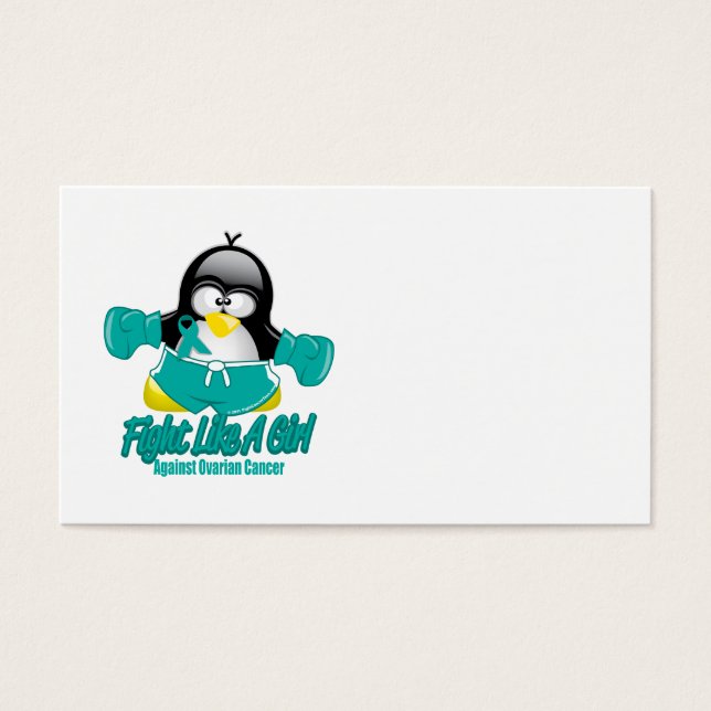 Pinguïn tegen eierstokken visitekaartje (Voorkant)