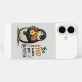 Pinguïn Telefoonhoes 'Wees Aardig' | Cute Pinguïn Case-Mate iPhone Case (Achterkant (horizontaal))