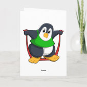 Pinguïn tijdens fitness met touwtjespringen.PNG Kaart (Achterkant)
