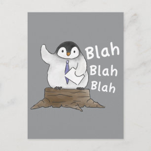 Pinguïn Toespraak Briefkaart