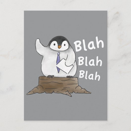 Pinguïn Toespraak Briefkaart (Voorkant)