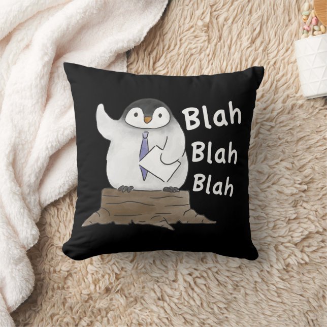 Pinguïn Toespraak  Kussen (Deken)