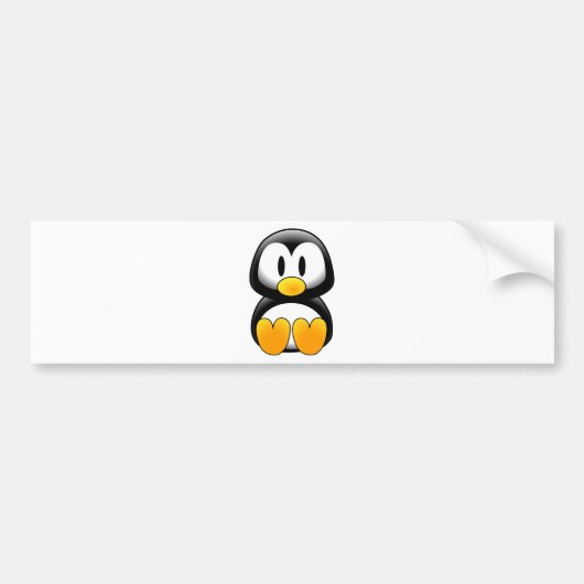 Pinguïn tux afbeelding bumpersticker (Voorkant)