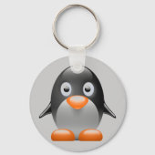 pinguïn tux linux afbeelding sleutelhanger (Voorkant)