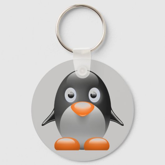 pinguïn tux linux afbeelding sleutelhanger (Voorkant)