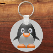 pinguïn tux linux afbeelding sleutelhanger (Voorkant)