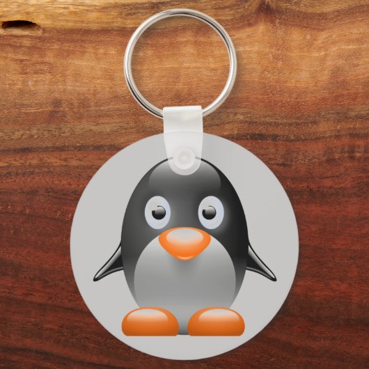 pinguïn tux linux afbeelding sleutelhanger (Voorkant)