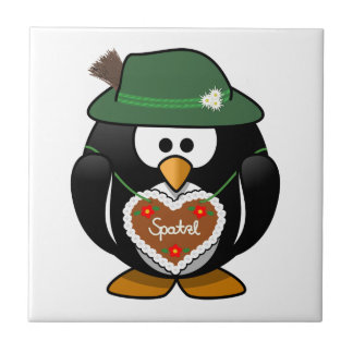 Pinguïn uit Alpen Tegeltje