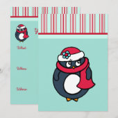 Pinguïn uitnodigingen (Voorkant / Achterkant)