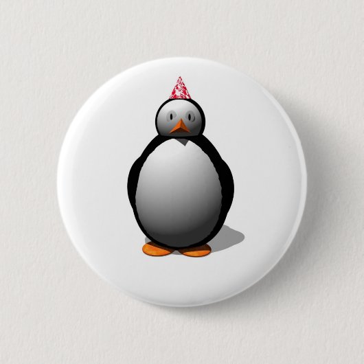 Pinguïn. Ultimate Party Animal! Ronde Button 5,7 Cm (Voorkant)