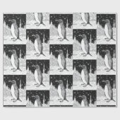 Pinguin unterm Sternenhimmel Cadeaupapier (Vlak)