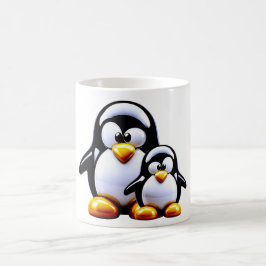 Pinguïn vader en zoon koffiemok