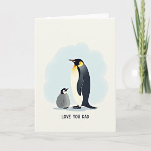 Pinguïn Vaderdag Liefde Kaart
