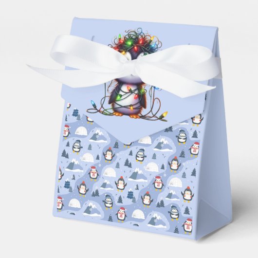 Pinguïn Vakantie Bedankdoosjes (Voorkant Zijde)