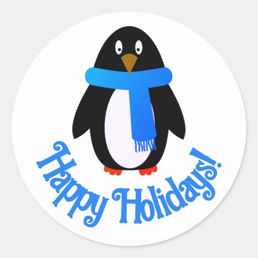 Pinguïn vakantie sticker (Voorkant)