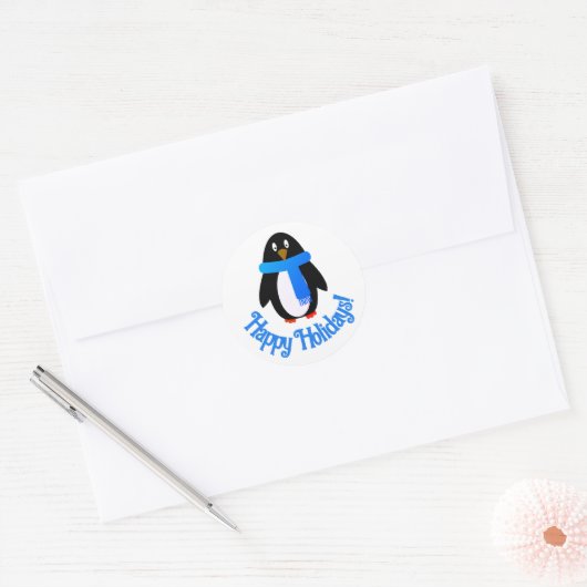 Pinguïn vakantie sticker (Envelop)