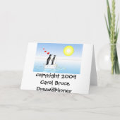 Pinguïn valentijn feestdagen kaart (Achterkant)