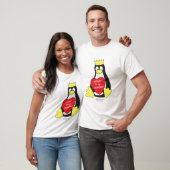pinguïn valentijn t-shirt koning (Unisex)