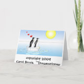 pinguïn valentijn, wat er ook gebeurt feestdagen kaart (Achterkant)