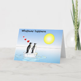 pinguïn valentijn, wat er ook gebeurt feestdagen kaart