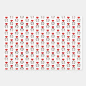 Pinguïn Valentijns Inpakpapier Vel (Voorkant)