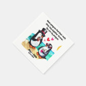 Pinguïn Valentijns Servet (Hoek)