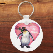 Pinguïn Valentijnsdag Sleutelhanger (Voorkant)