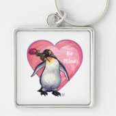 Pinguïn Valentijnsdag Sleutelhanger (Voorkant)