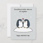Pinguïn Valentijnskaart voor Hem Feestdagenkaart (Voorkant)