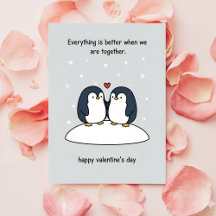 Pinguïn Valentijnskaart voor Hem