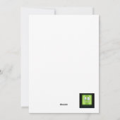 Pinguïn van de maand. feestdagenkaart (Achterkant)