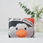 Pinguïn van de Vakantie van Kerstmis de Vrolijke Feestdagenkaart (Staand voorkant)