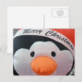Pinguïn van de Vakantie van Kerstmis de Vrolijke Feestdagenkaart (Voorkant / Achterkant)
