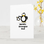 pinguïn van de werelden de sterkste papa kaart (Gele Bloem)