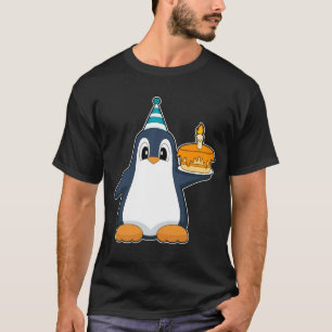Pinguïn Verjaardag Kaars Taart T-shirt
