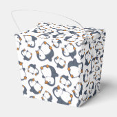 Pinguïn verjaardagsfeestje bedankdoosjes (Achterkant)