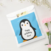 Pinguïn verjaardagsfeestje bedankzakje (Gezegeld)