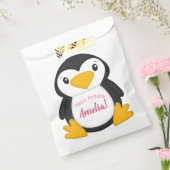Pinguïn verjaardagsfeestje bedankzakje (Gezegeld)