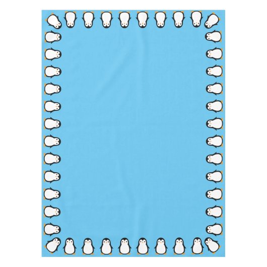 Pinguïn verjaardagsfeestje tafelkleed (Voorkant)