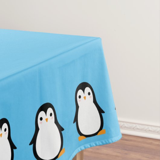 Pinguïn verjaardagsfeestje tafelkleed (Voorbeeld)