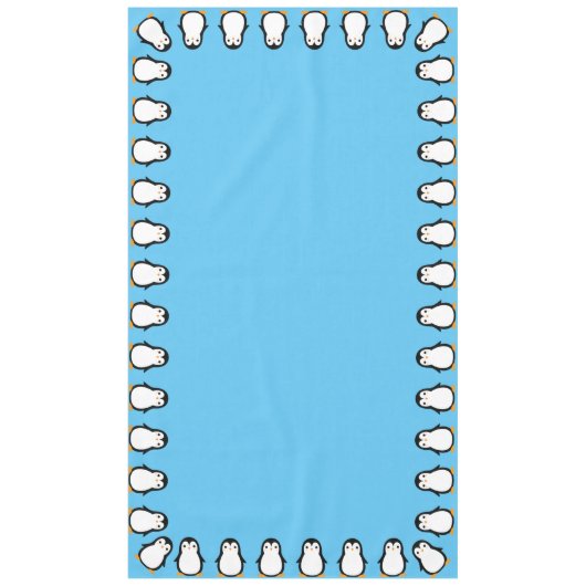 Pinguïn verjaardagsfeestje tafelkleed (Voorkant)