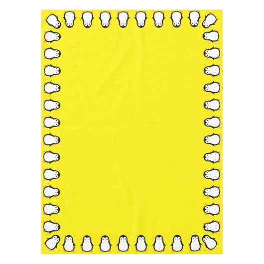 Pinguïn verjaardagsfeestje tafelkleed (Voorkant)