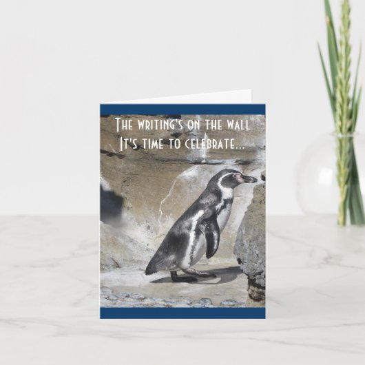 Pinguïn Verjaardagsgroet Kaart (Voorkant)