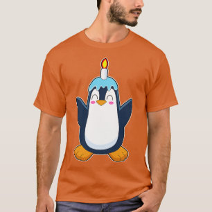 Pinguïn Verjaardagskaars T-shirt