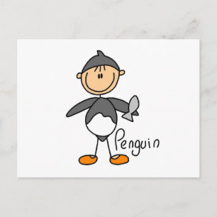 Pinguïn verkleden T-shirts en cadeaus Briefkaart
