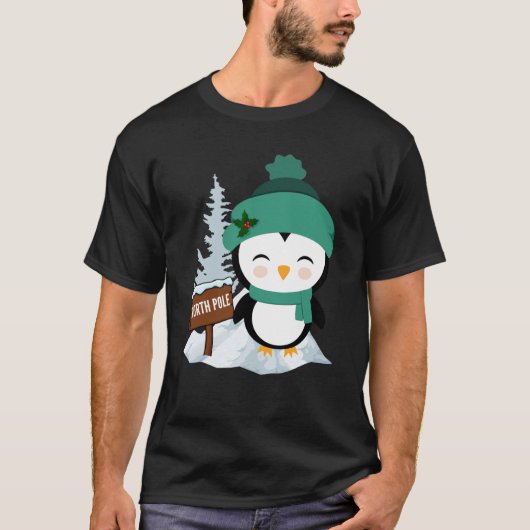 Pinguïn verloren in de noordpool pinguïn t-shirt (Voorkant)